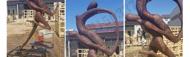 銅舞蹈人物雕塑，抽象男女人物雕塑，抽象跳舞人物銅雕塑