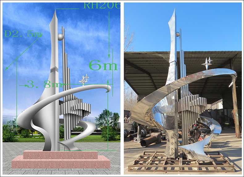 大型不銹鋼雕塑，不銹鋼雕塑廠家，室外大型景觀雕塑