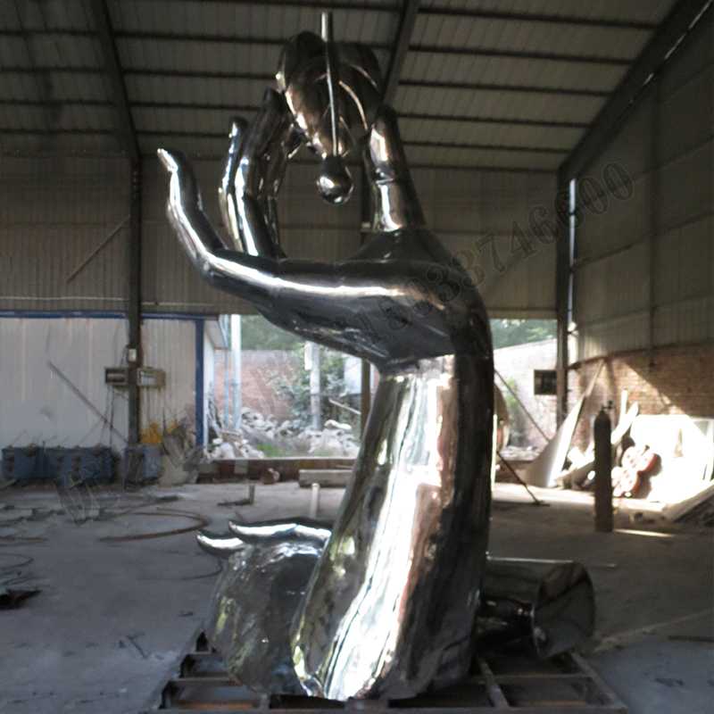 保護(hù)水資源雕塑，珍惜水資源雕塑，不銹鋼水滴雕塑