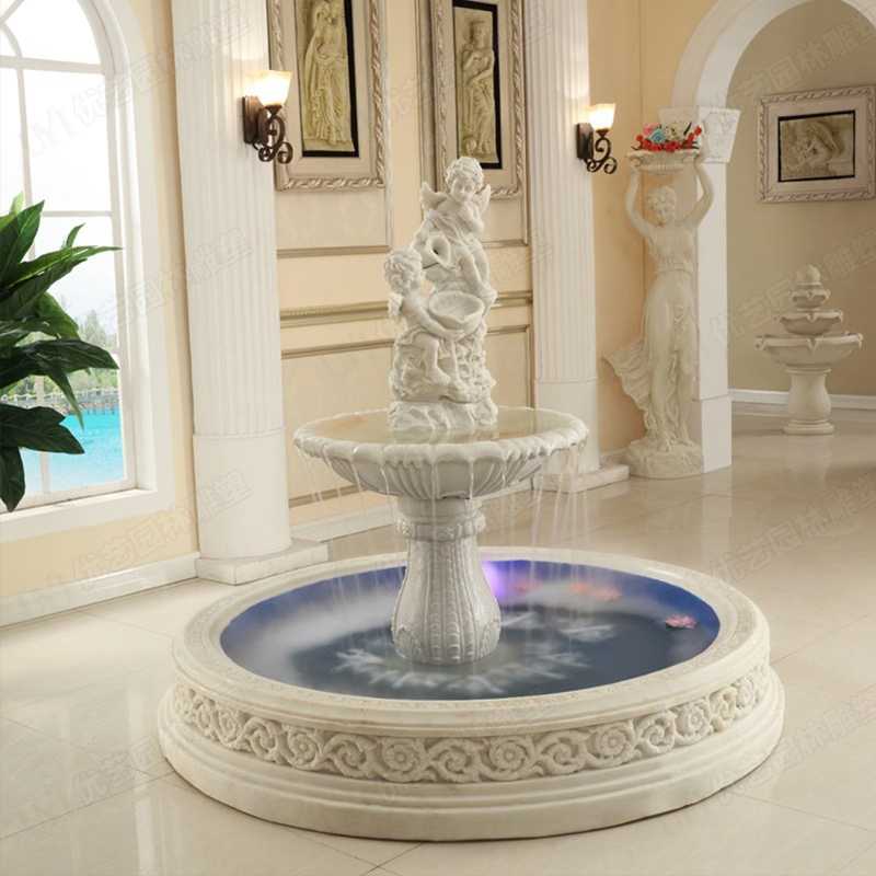 石雕噴泉，歐式人物噴泉